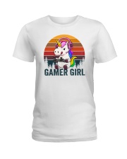 Gamer Girl Unicorn Ladies T-Shirt tile