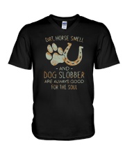 Dirt Horse Smell And Dog Slobber V-Neck T-Shirt tile