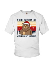 On The Naughty List And I Regret Nothing Bear Youth T-Shirt tile