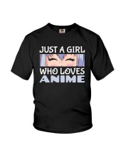 Just A Girl Who Loves Anime Youth T-Shirt tile