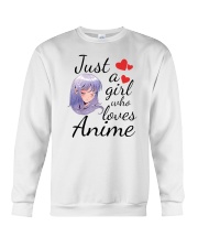 Just A Girl Who Loves Anime Crewneck Sweatshirt tile