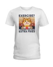 Exercise I Thought You Said Extra Fried Ladies T-Shirt tile