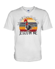 Why Y'all Trying To Test The Jesus In Me V-Neck T-Shirt tile