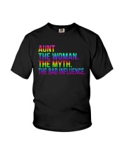 Aunt The Woman The Myth The Bad Influence Youth T-Shirt tile