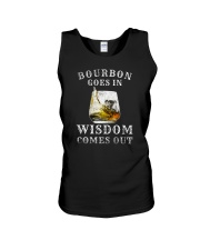 Bourbon Goes In Wisdom Comes Out Unisex Tank tile