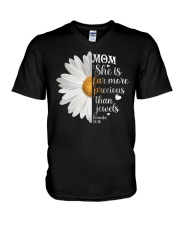 Mom She Is Far More Precious Than Jewels V-Neck T-Shirt tile