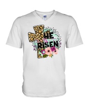 He Is Risen V-Neck T-Shirt tile