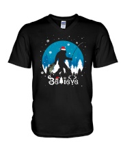 Believe Bigfoot V-Neck T-Shirt tile