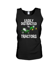 Easily Distracted By Tractors Unisex Tank tile