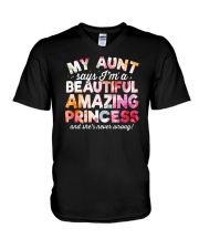 My Aunt Says I'm A Beautiful Amazing Princess V-Neck T-Shirt tile