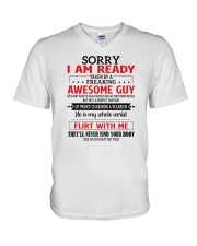 Sorry I Am Already Taken By A Freaking Awesome Guy V-Neck T-Shirt tile