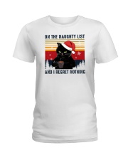 On The Naughty List And I Regret Nothing Cat Ladies T-Shirt tile