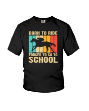 Born To Ride Forced To Go To School Youth T-Shirt tile