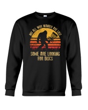 Not All Who Wander Are Lost Some Are Looking For Discs Bigfoot Crewneck Sweatshirt tile
