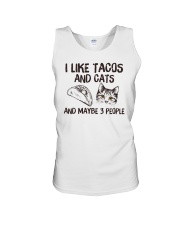 I Like Tacos And Cats And Maybe 3 People Unisex Tank tile