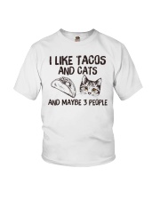 I Like Tacos And Cats And Maybe 3 People Youth T-Shirt tile