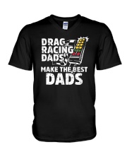 Drag Racing Dads V-Neck T-Shirt tile