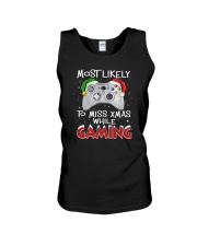Most Likely To Miss Xmas While Gaming Unisex Tank tile