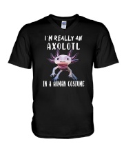 I'm Really An Axolotl In A Human Costume V-Neck T-Shirt tile