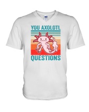 You Axolotl Questions V-Neck T-Shirt tile