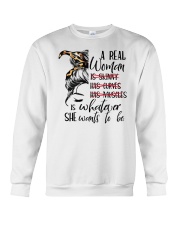 A Real Woman Is Whatever She Want To Be Crewneck Sweatshirt tile