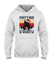 Knitting Because Murder Is Wrong Hooded Sweatshirt tile