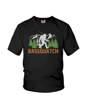 Bassquatch Bigfoot Fishing Youth T-Shirt tile