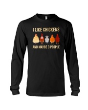 I Like Chickens And Maybe 3 People Long Sleeve Tee tile