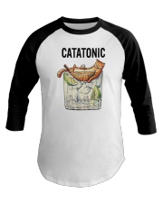 Catatonic Cat Gin and Tonic Baseball Tee tile