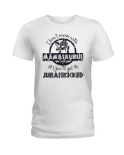 Don't Mess With Mamasaurus Ladies T-Shirt tile