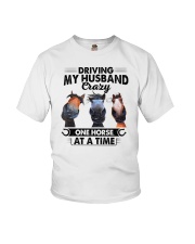 Driving My Husband Crazy One Horse At A Time Youth T-Shirt tile