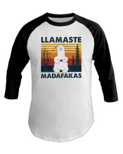 Llamaste Madafakas Yoga Baseball Tee tile
