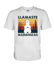 Llamaste Madafakas Yoga V-Neck T-Shirt tile