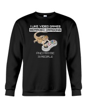 I Like Video Games Bearded Dragons Crewneck Sweatshirt tile