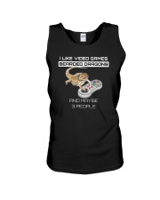 I Like Video Games Bearded Dragons Unisex Tank tile