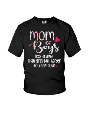 Mom Of Boys Less Drama Than Girls Youth T-Shirt tile