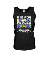 E Is For Enjoying Game Easter Unisex Tank tile