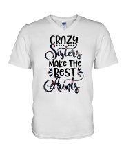 Crazy Sisters Make The Best Aunts V-Neck T-Shirt tile