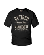 Retired Under New Management See Wife For Details Youth T-Shirt tile