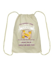 The dumbest thing Drawstring Bag thumbnail
