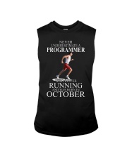 Never underestimate a programmer loves running Sleeveless Tee tile