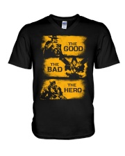 The good the bad the hero V-Neck T-Shirt thumbnail