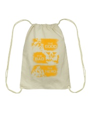 The good the bad the hero Drawstring Bag thumbnail