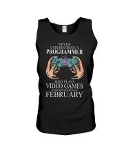 Never underestimate a programmer loves gaming Unisex Tank tile