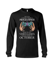 Never underestimate a programmer loves gaming Long Sleeve Tee tile