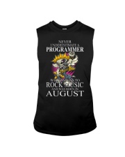 Never underestimate a programmer loves Rock Sleeveless Tee tile