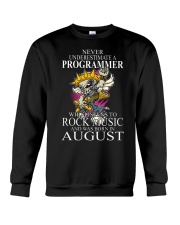 Never underestimate a programmer loves Rock Crewneck Sweatshirt tile