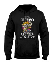 Never underestimate a programmer loves Rock Hooded Sweatshirt tile