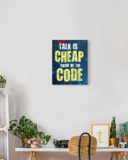 Talk is cheap 11x14 Gallery Wrapped Canvas Prints aos-canvas-pgw-11x14-lifestyle-front-03