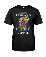 Never underestimate a programmer loves Rock Premium Fit Mens Tee tile